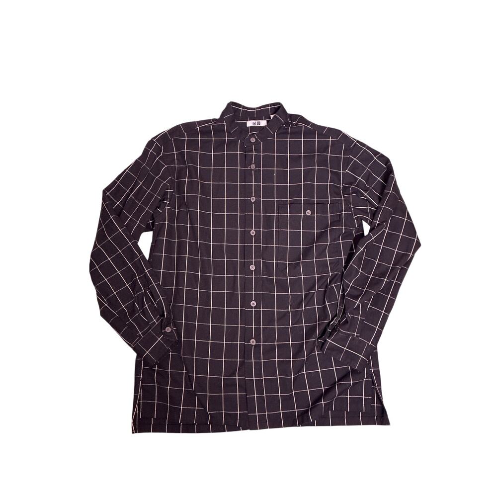 UNIQLO Cotton Button Up Shirt Mens XS Long Sleeve Preppy Minimalist Square